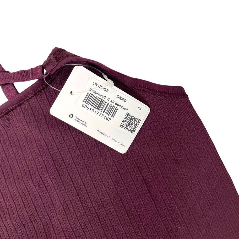 NEW Lululemon Underneath It All Bodysuit Size M burgundy Dark Adobe - Picture 8 of 9